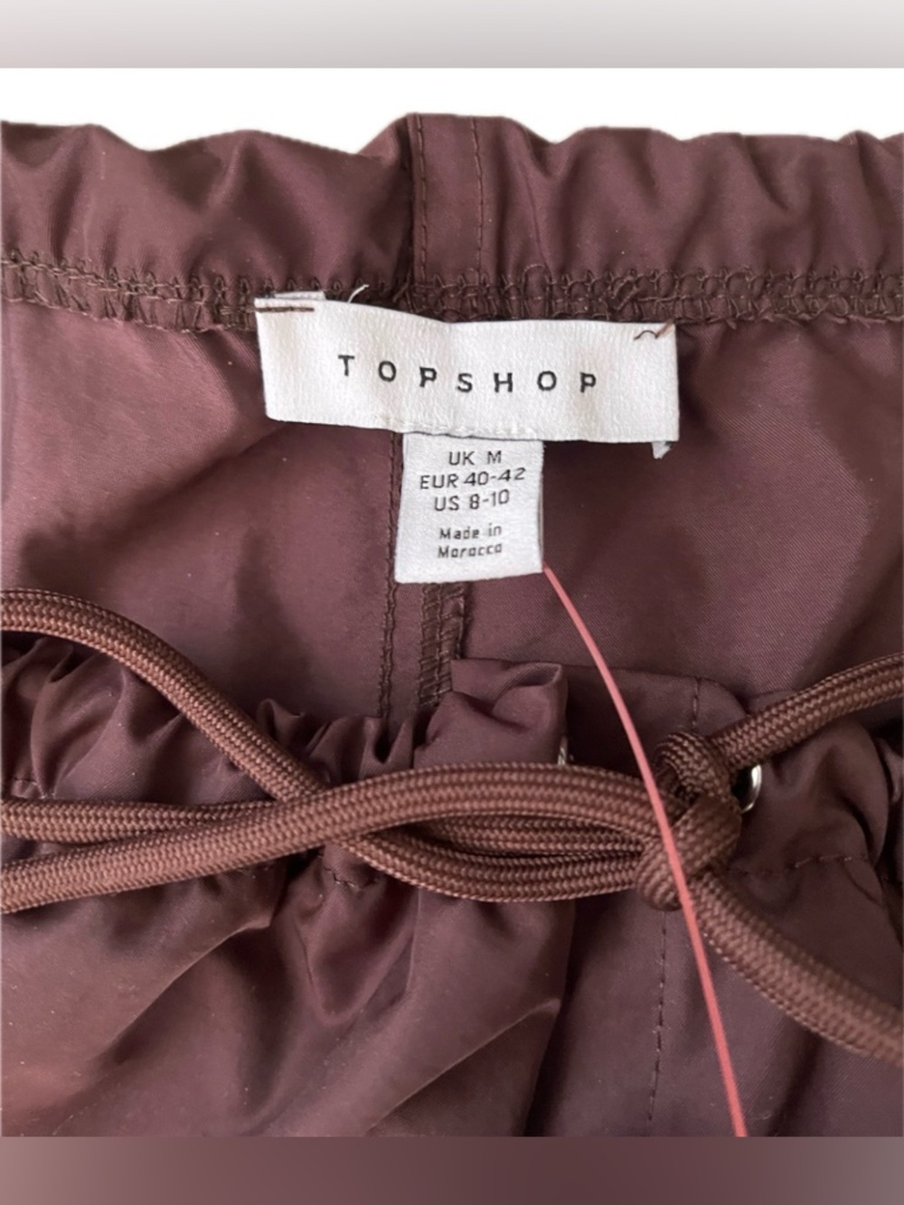 TOPSHOP Burgundy Balloon Trouser Size 8-10, Women - Picture 3 of 7